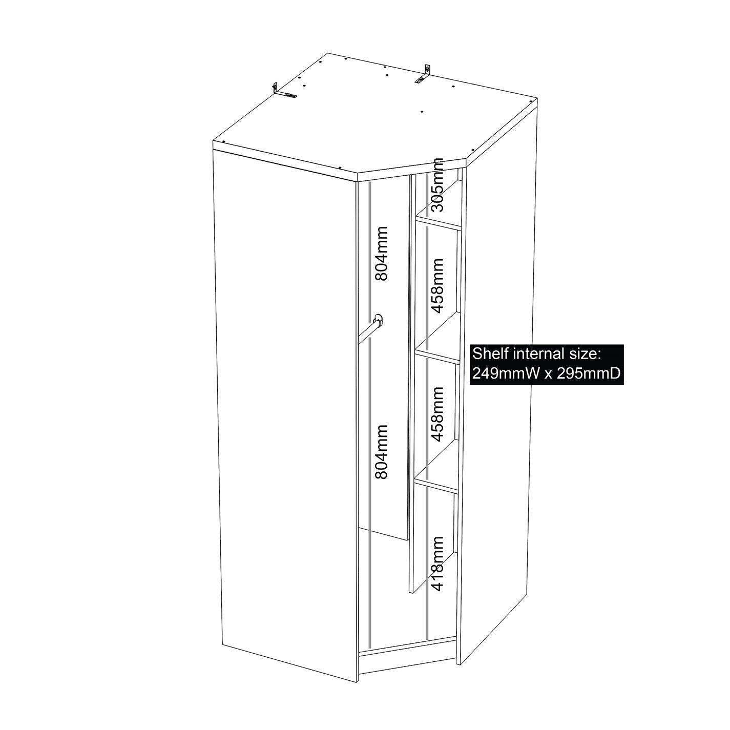Corner Wardrobe with Mirror