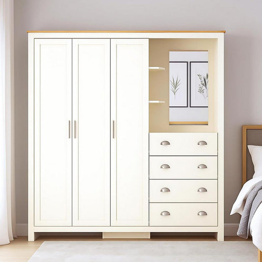 Lancaster 4 Drawer Wardrobe Combi Unit