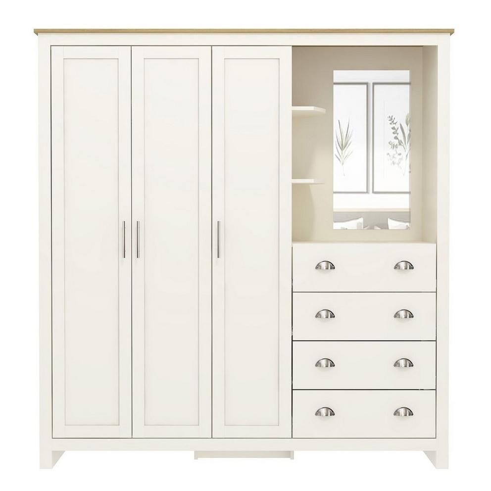 Lancaster 4 Drawer Wardrobe Combi Unit