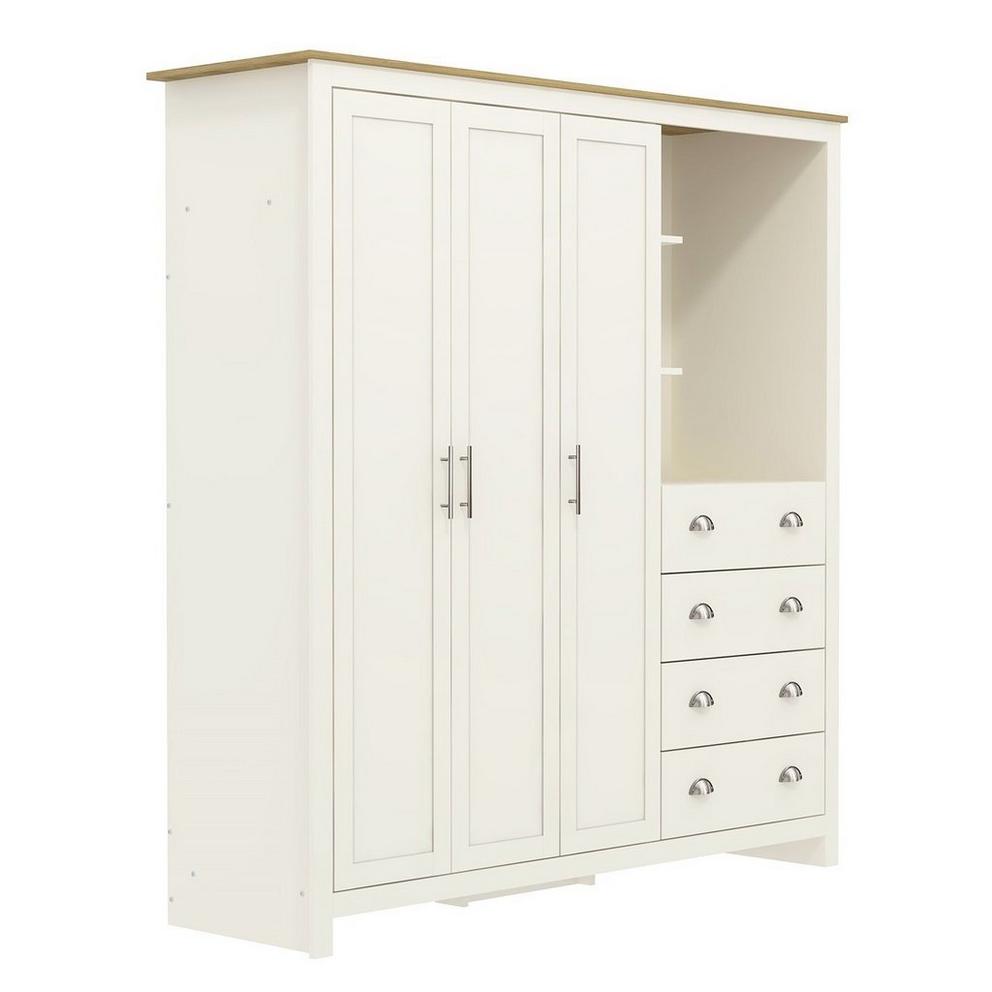 Lancaster 4 Drawer Wardrobe Combi Unit