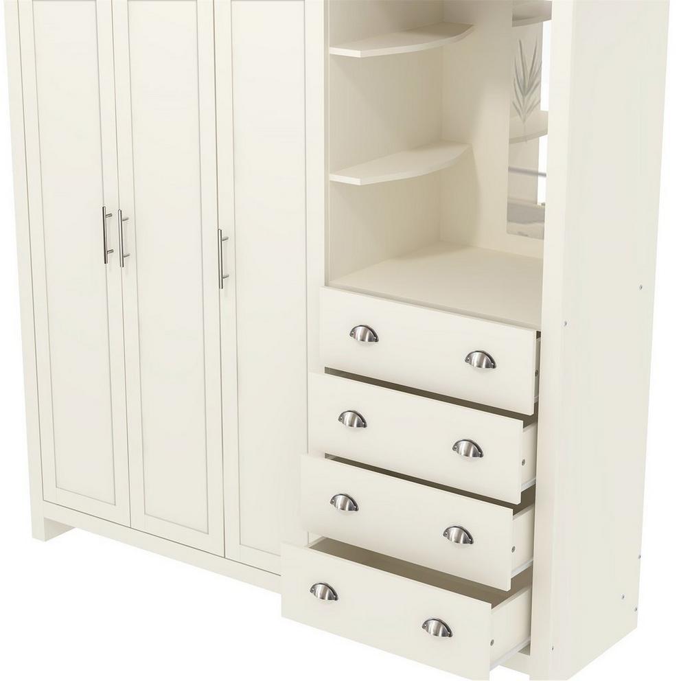 Lancaster 4 Drawer Wardrobe Combi Unit