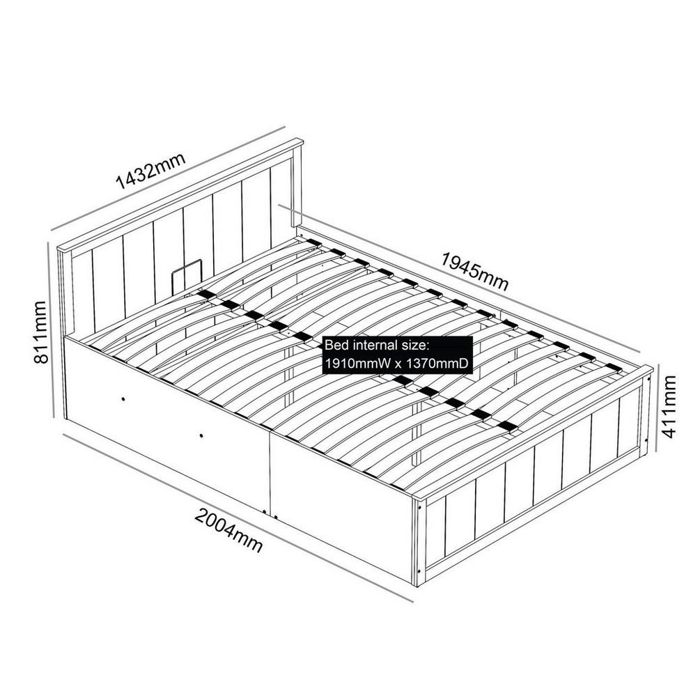 Jack Wills Lancaster Double Ottoman Bed
