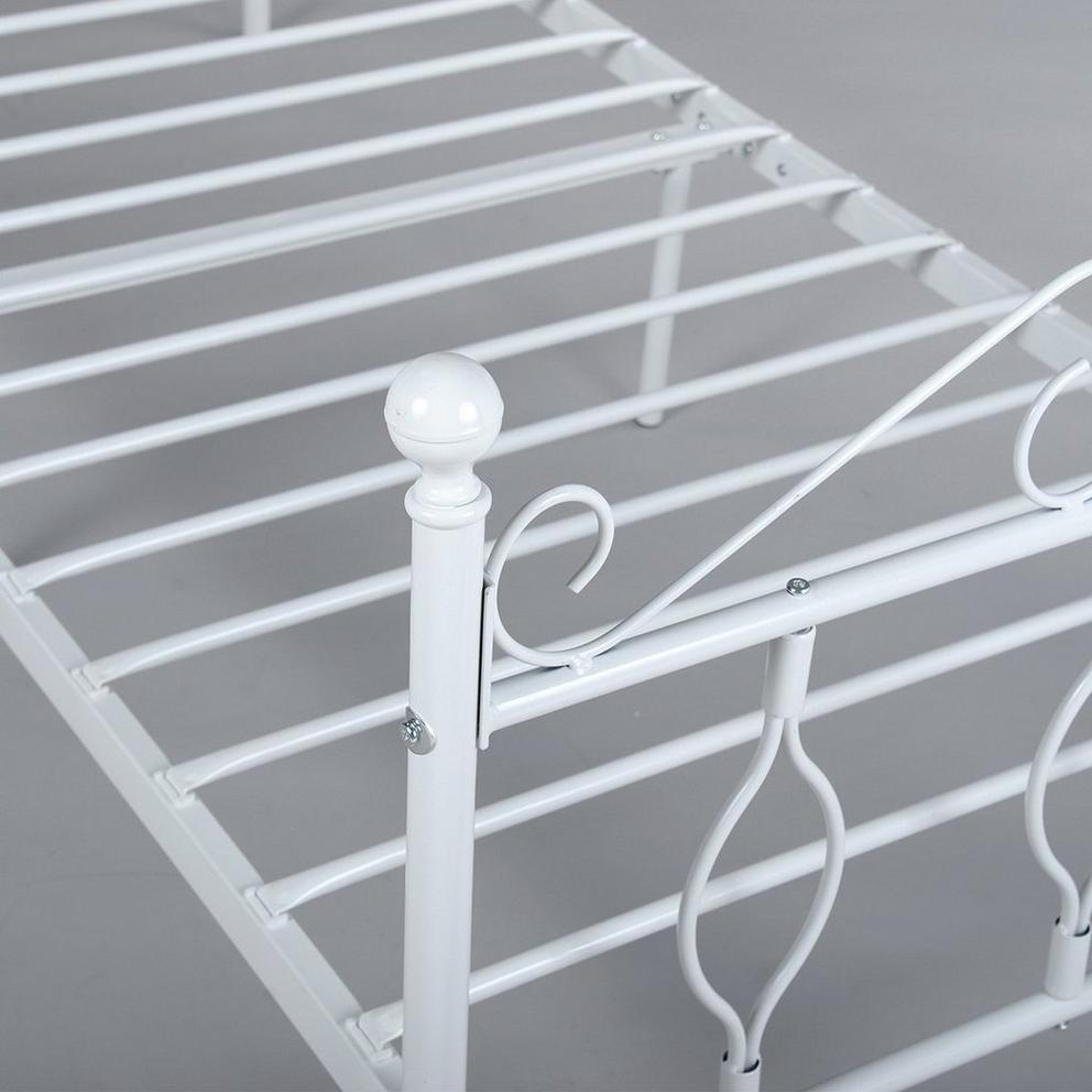DANDY White Metal Bedframe Single size