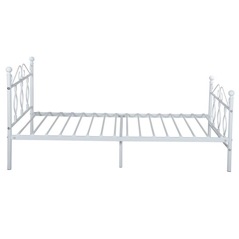 DANDY White Metal Bedframe Single size