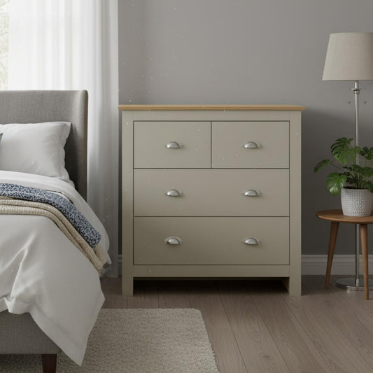 4-Drawer Wood Chest of Drawers