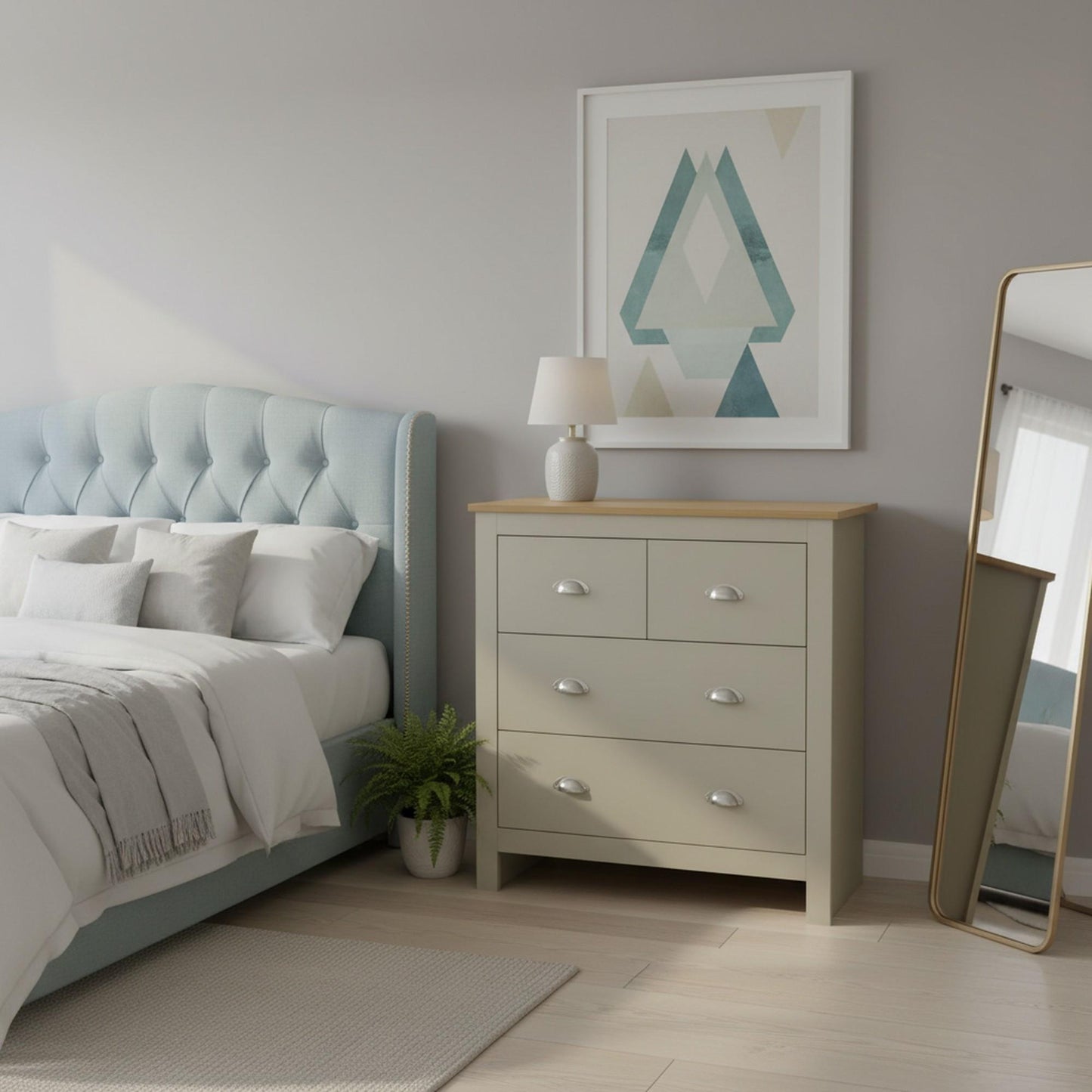 4-Drawer Wood Chest of Drawers