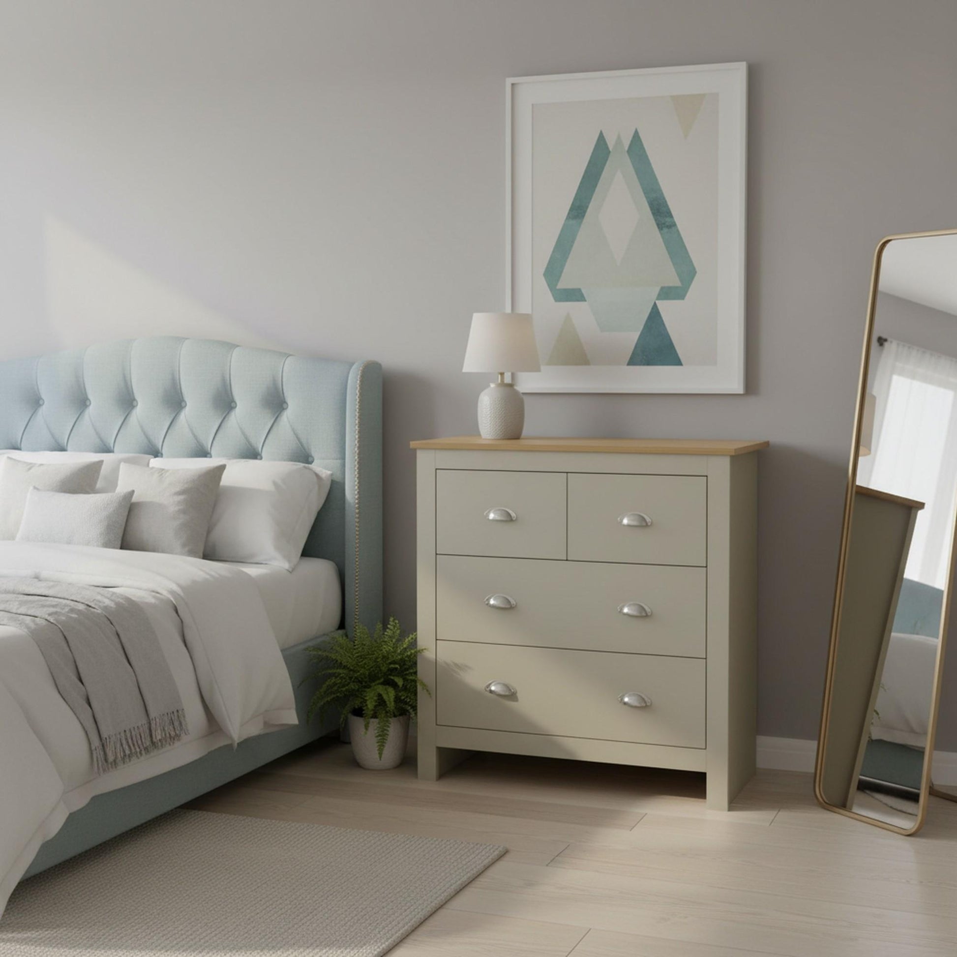 4-Drawer Wood Chest of Drawers