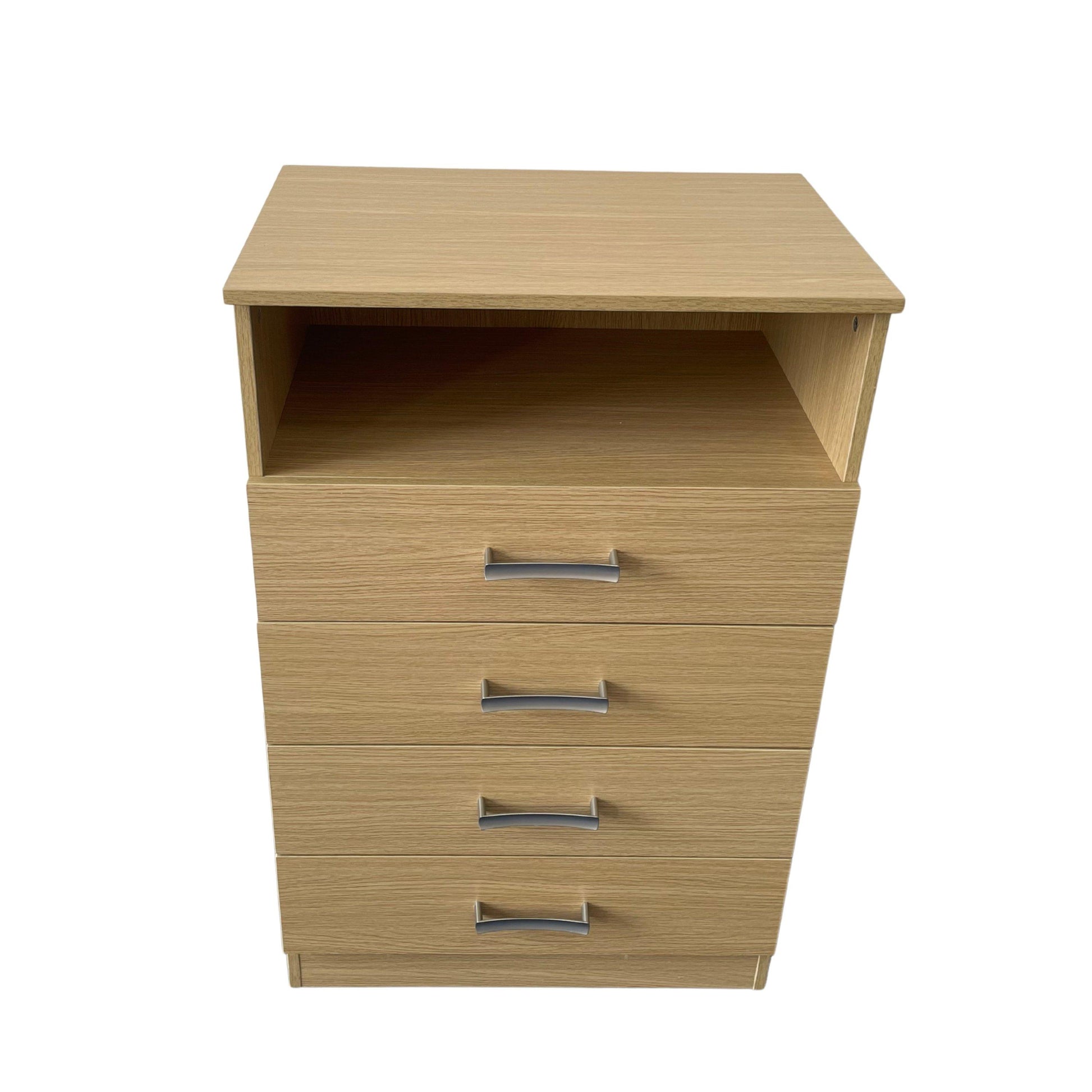 4-Drawer Chest with Open Shelf