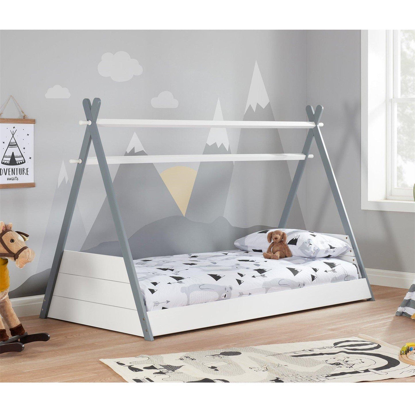 Birlea Teepee Bed White & Grey
