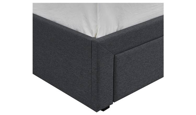 Argos Home Heathdon 4 Drawer Double Fabric Bed Frame - Grey