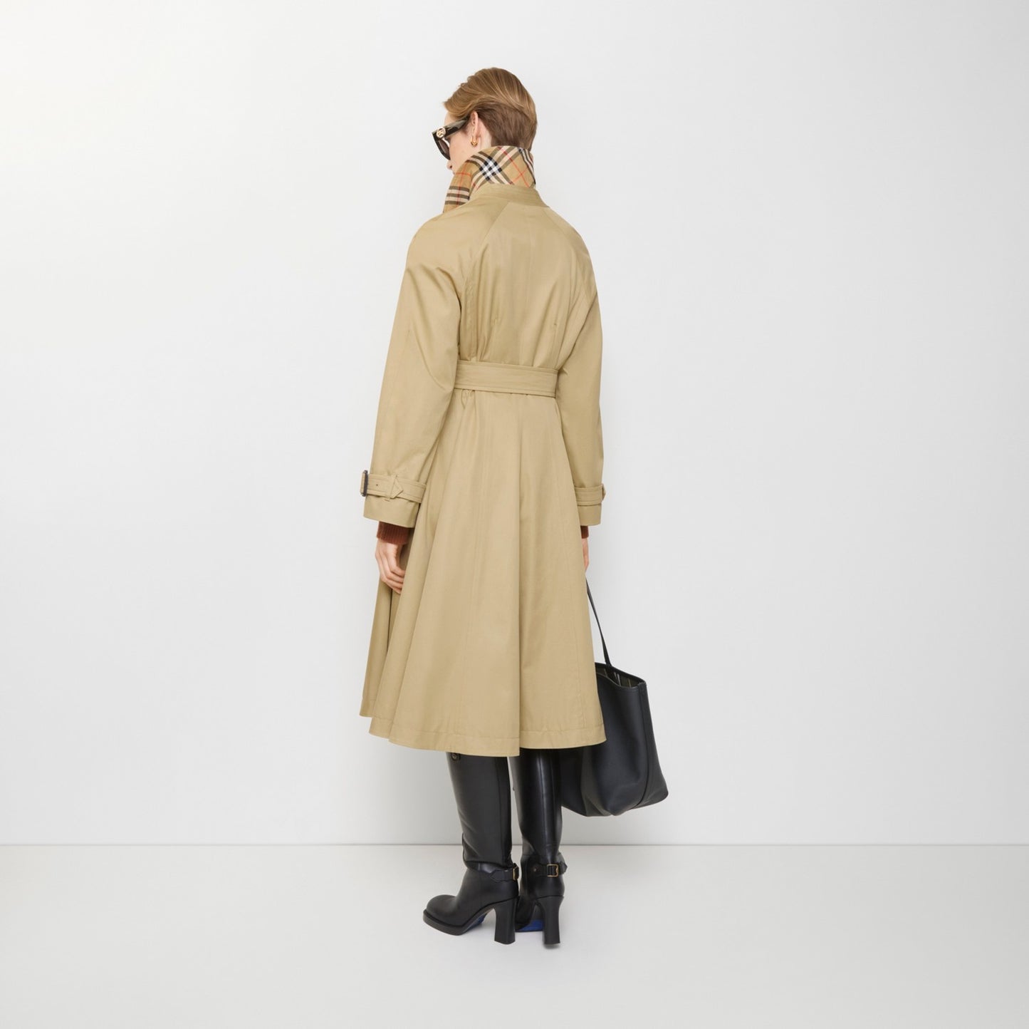 Long Gabardine Ellingham Fit-and-flare Car Coat