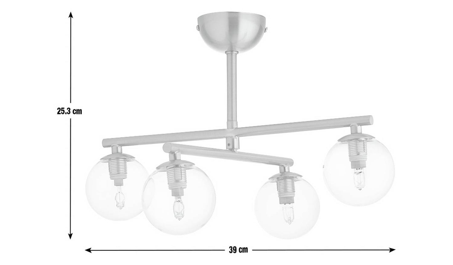 Habitat Chuck 4 Light Flush to Ceiling Light - Brushed Brass