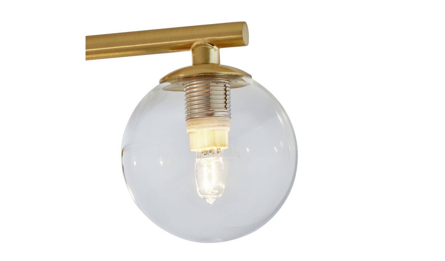 Habitat Chuck 4 Light Flush to Ceiling Light - Brushed Brass