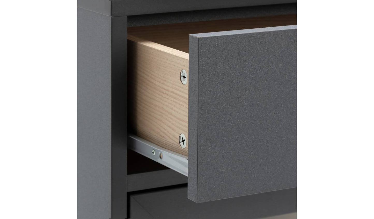 Habitat Jadon 2 Door Display Cabinet - Dark Grey & Oak