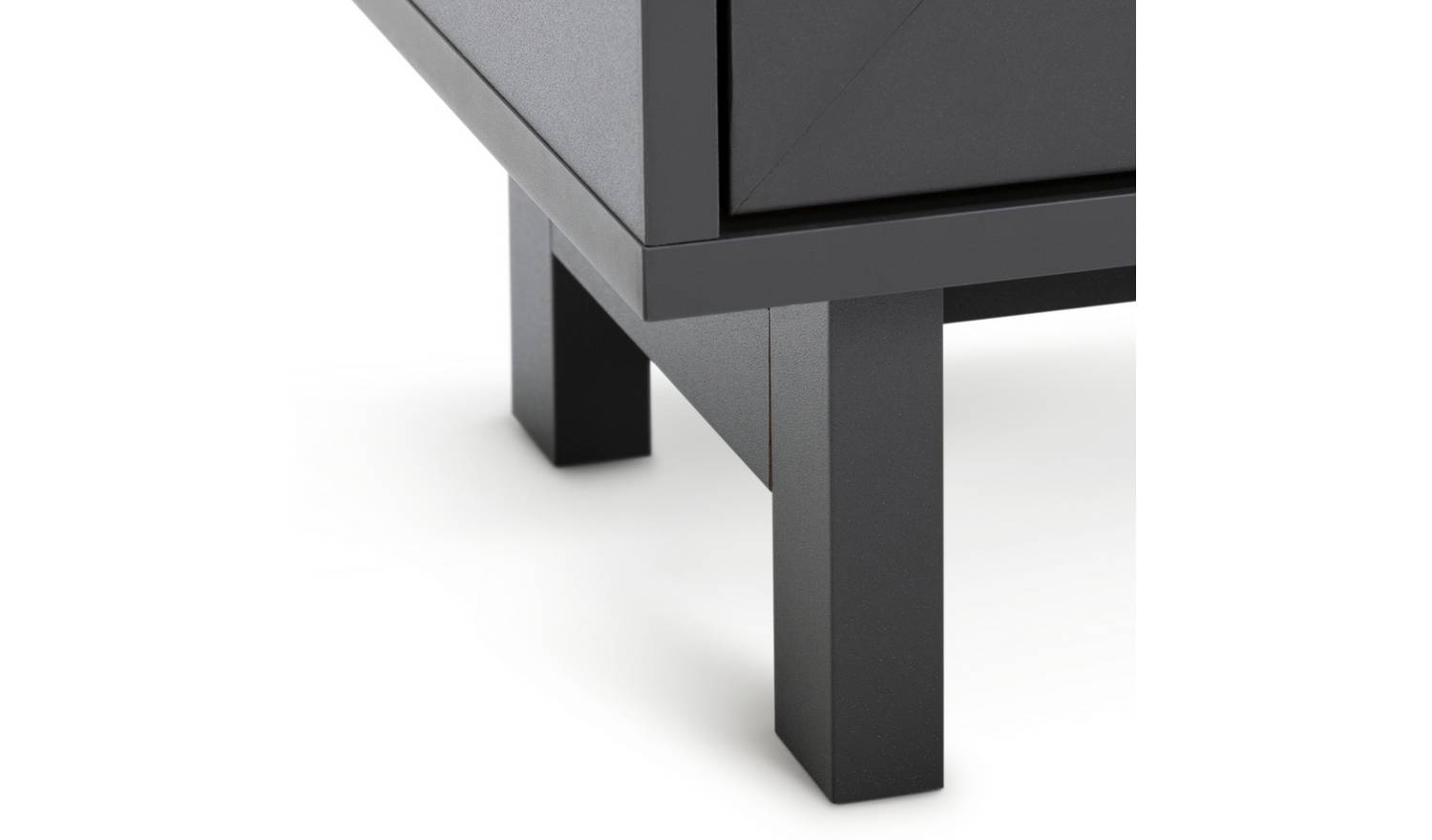 Habitat Jadon 2 Door Display Cabinet - Dark Grey & Oak