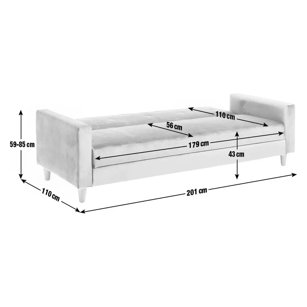 Habitat Brooks Fabric 3 Seater Clic Clac Sofa Bed - Green