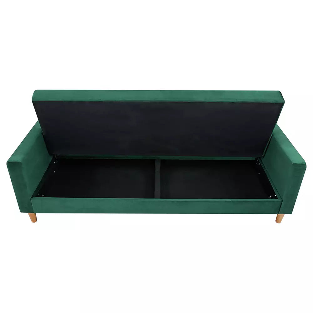 Habitat Brooks Fabric 3 Seater Clic Clac Sofa Bed - Green