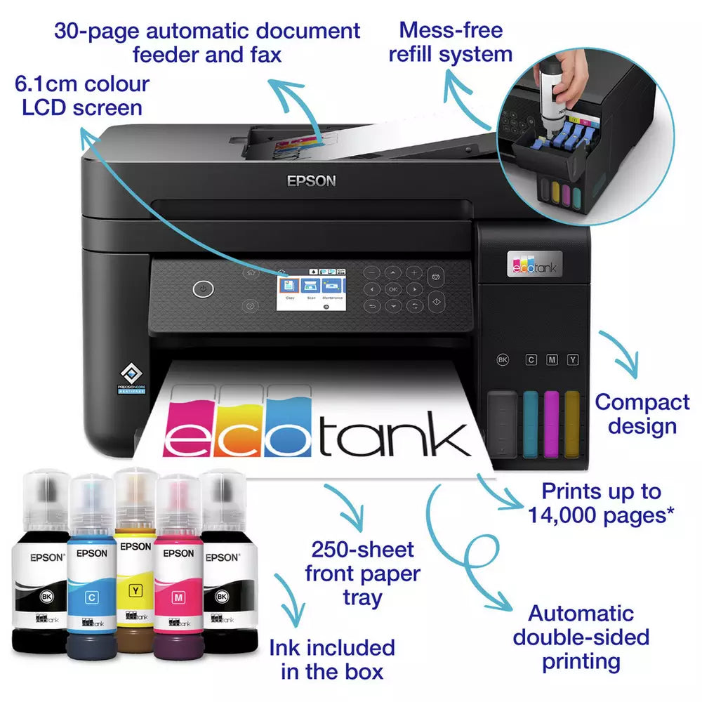 Epson EcoTank ET-3850 Wireless Inkjet Printer