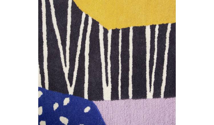 Habitat Abstract Tufted Wool Cut Pile Rug - 120x170cm