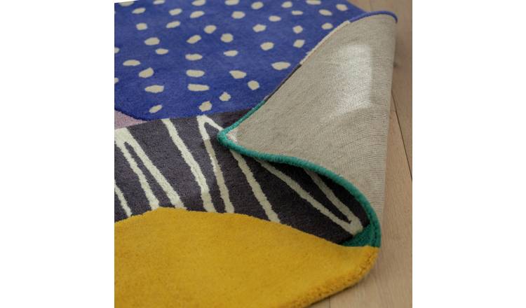 Habitat Abstract Tufted Wool Cut Pile Rug - 120x170cm