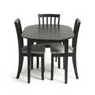 Argos Home Banbury Ext Black Dining Table & 4 Black Chairs