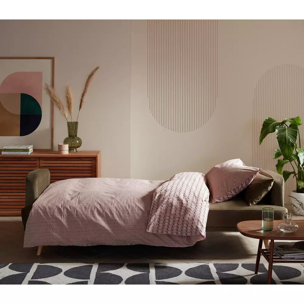 Argos Home Andy Velvet 3 Seater Clic Clac Sofa Bed - Sage