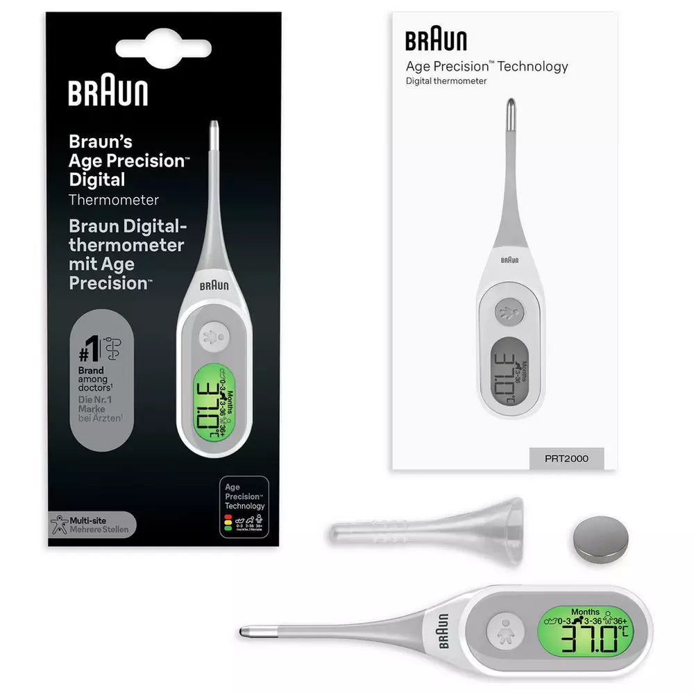 Braun PRT2000 Digital Stick Thermometer with Age Precision