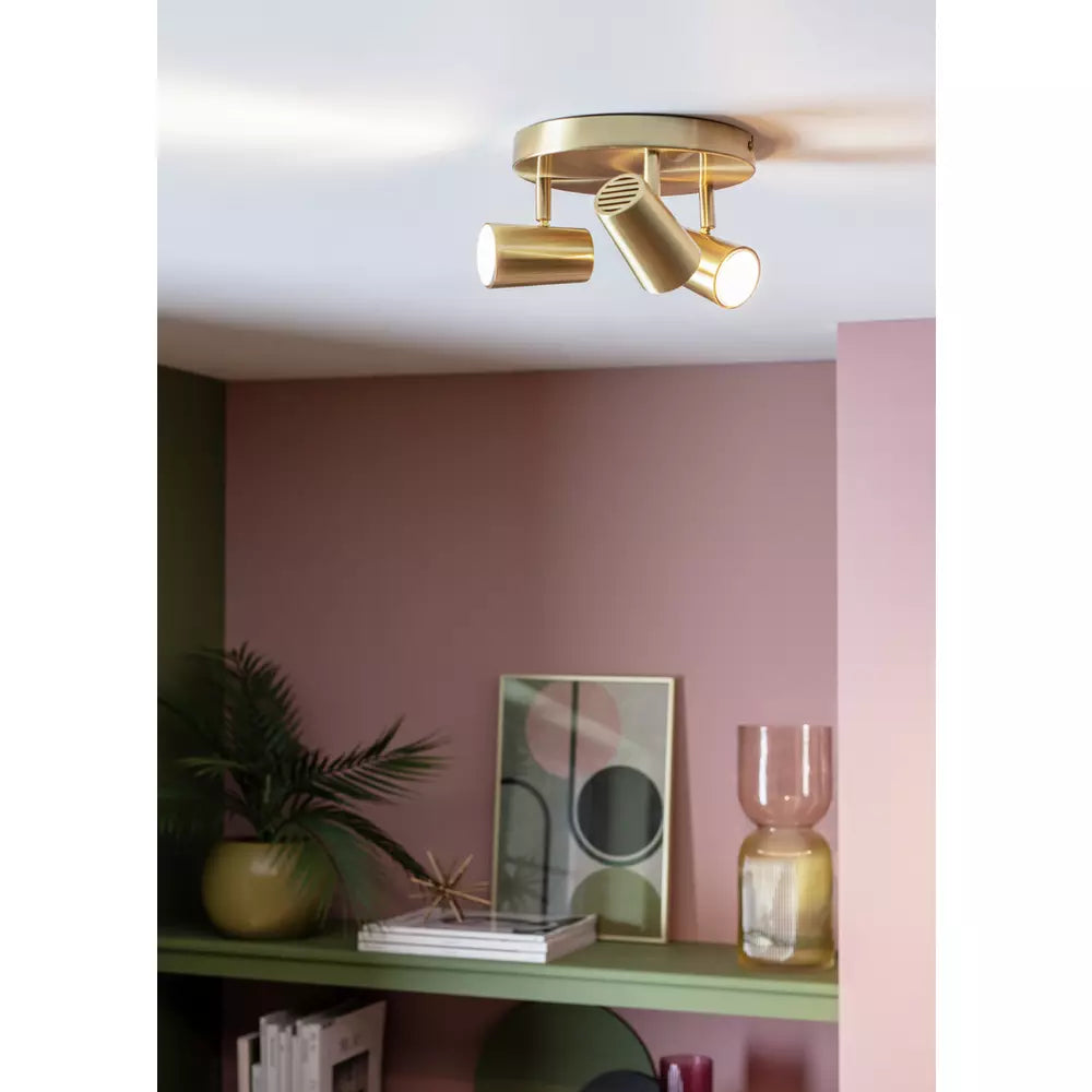 Argos Home 3 Light Spotlight Plate - Brass