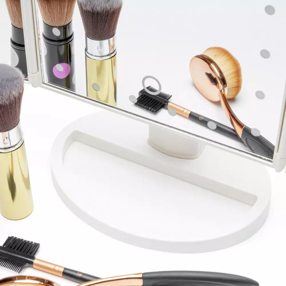 Rio 24 LED Folding Mirror - White