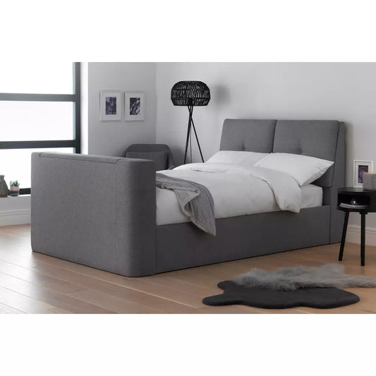 Argos Home Jakob Double TV Ottoman Bed Frame - Grey