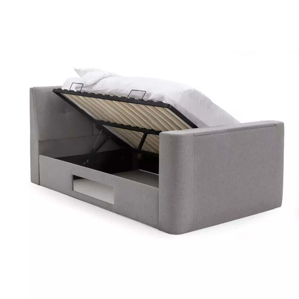 Argos Home Jakob Double TV Ottoman Bed Frame - Grey
