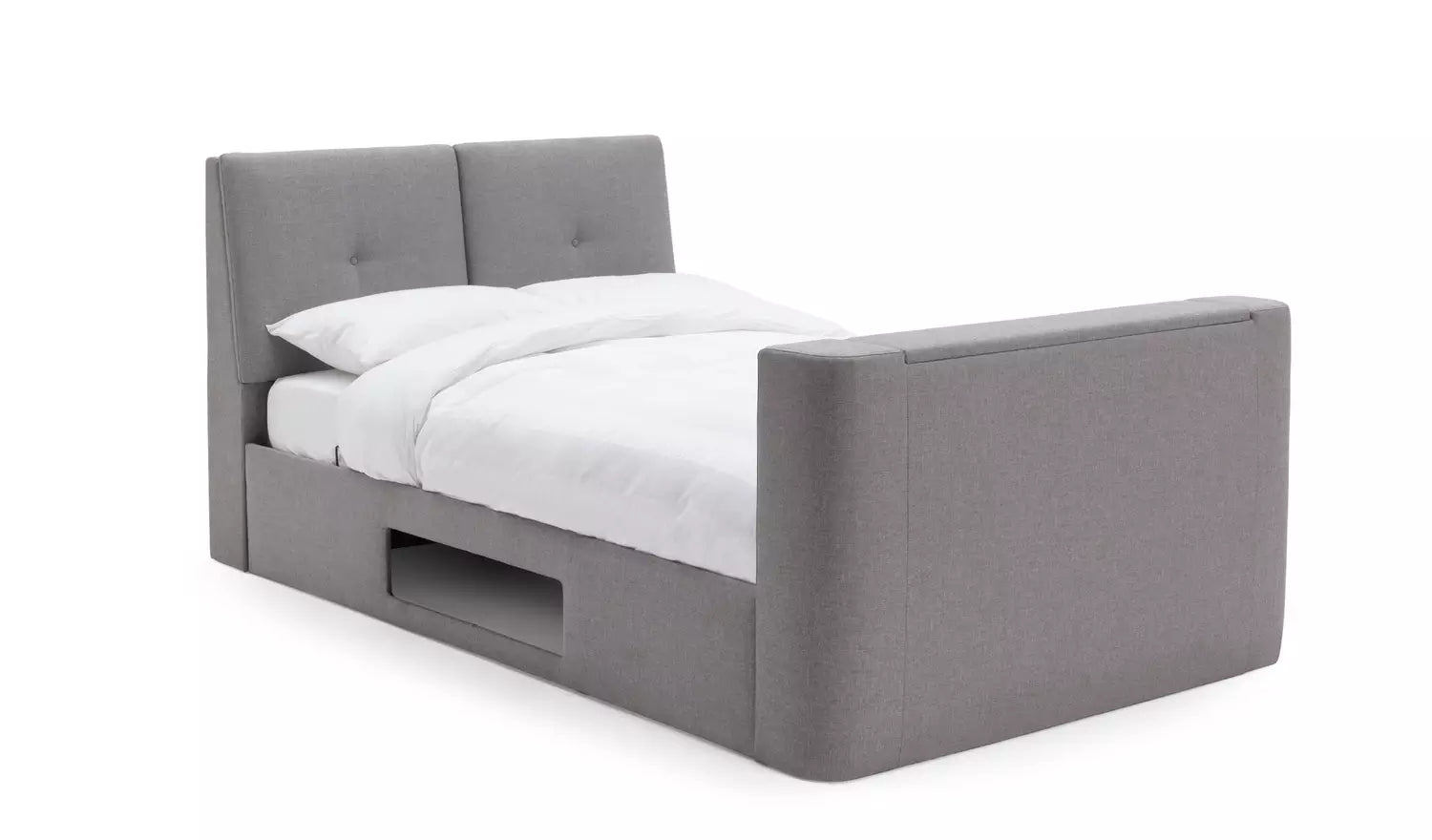 Argos Home Jakob Double TV Ottoman Bed Frame - Grey