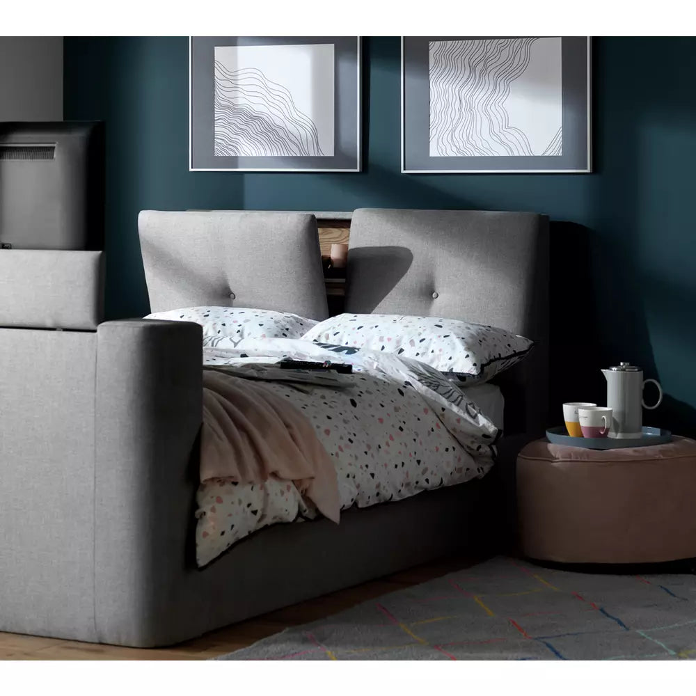 Argos Home Jakob Double TV Ottoman Bed Frame - Grey
