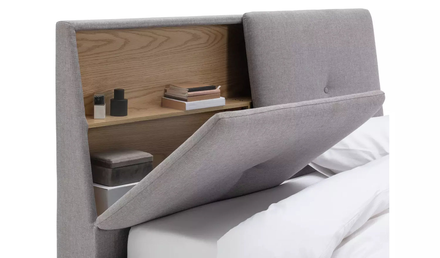 Argos Home Jakob Double TV Ottoman Bed Frame - Grey