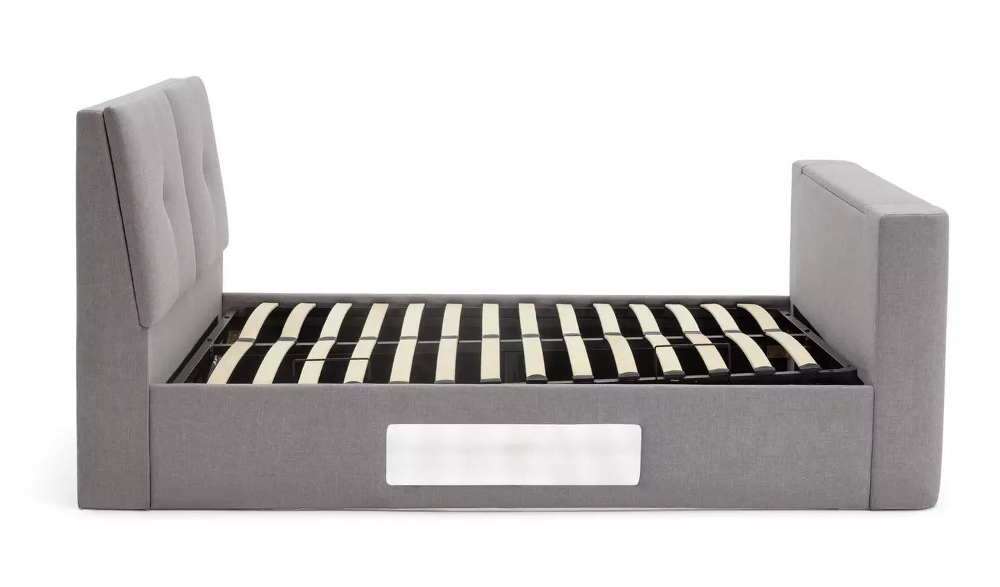 Argos Home Jakob Double TV Ottoman Bed Frame - Grey
