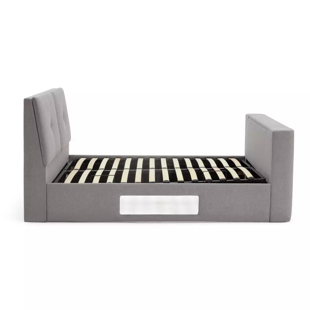 Argos Home Jakob Double TV Ottoman Bed Frame - Grey
