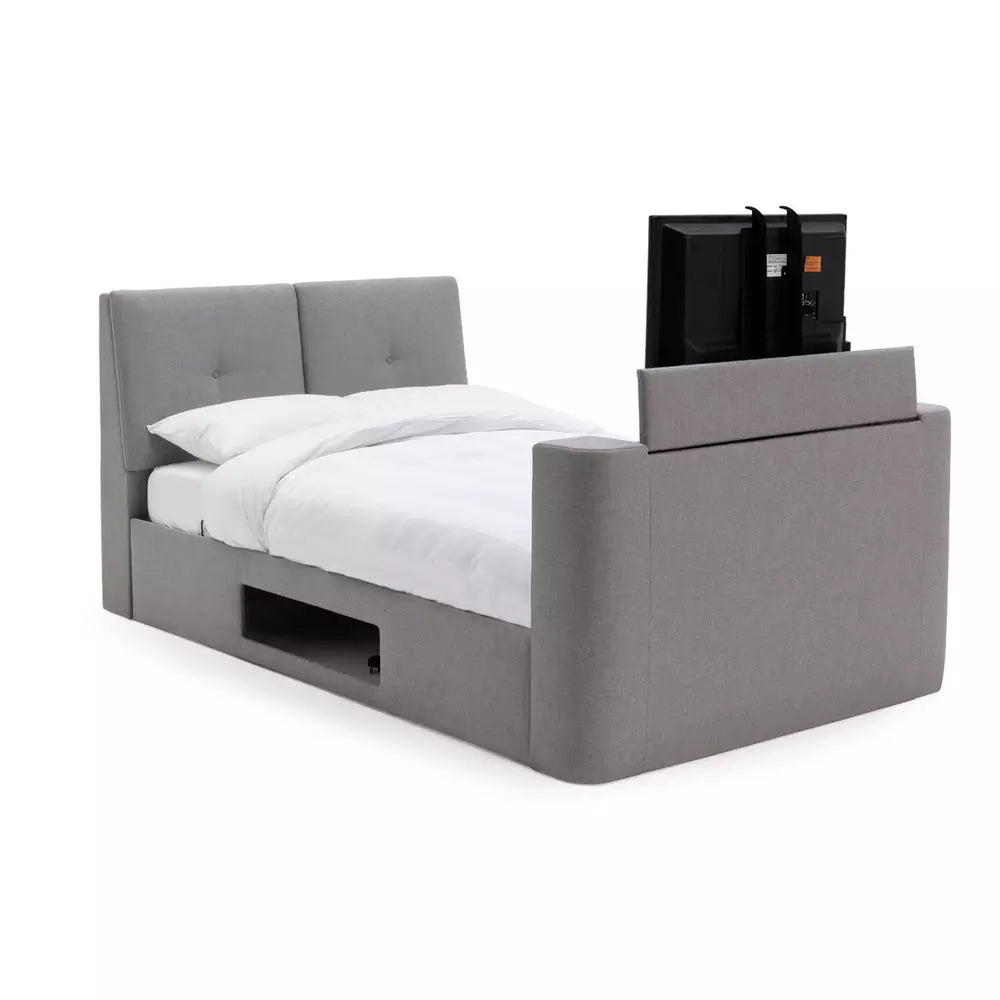 Argos Home Jakob Double TV Ottoman Bed Frame - Grey