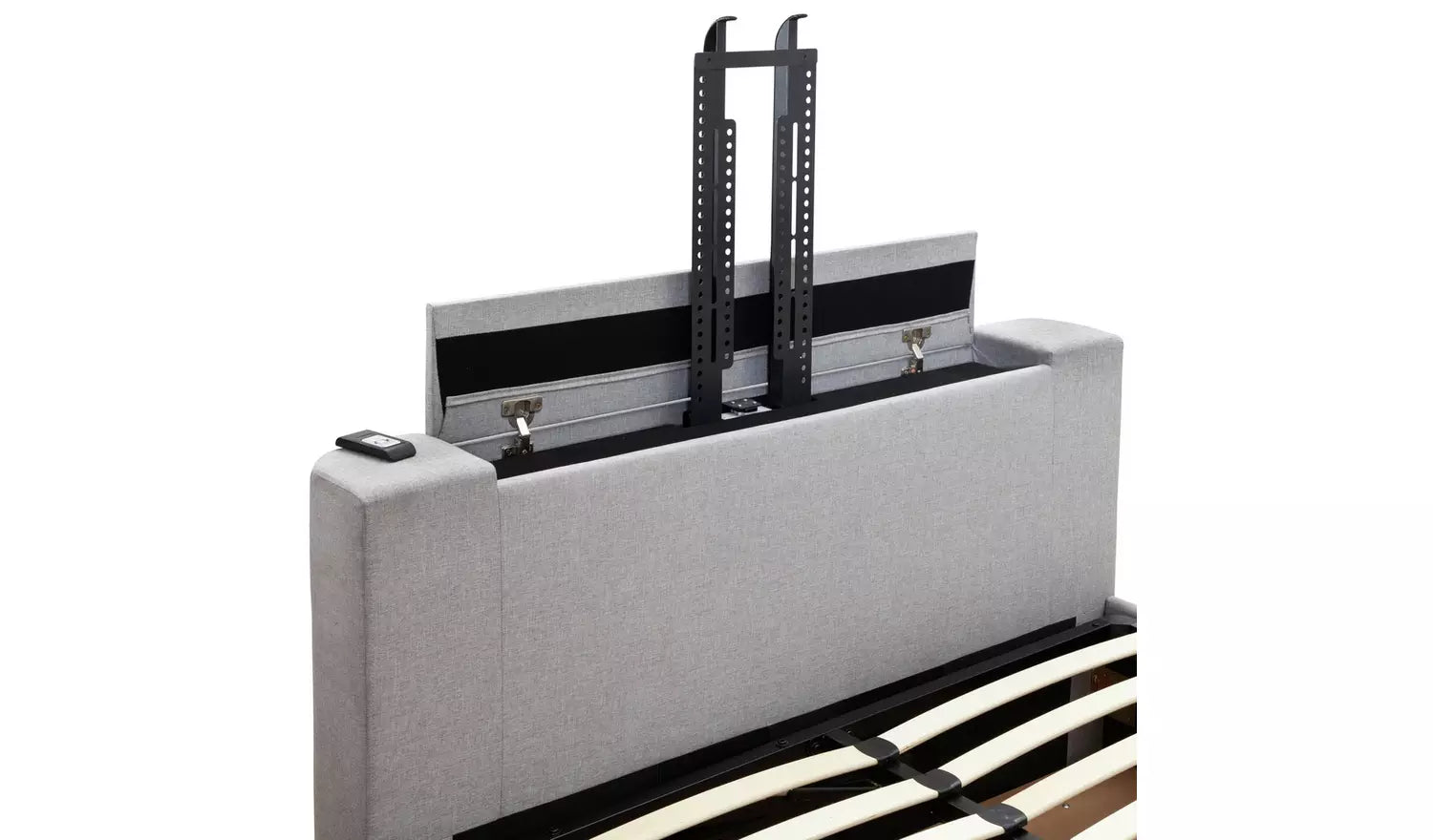 Argos Home Jakob Double TV Ottoman Bed Frame - Grey