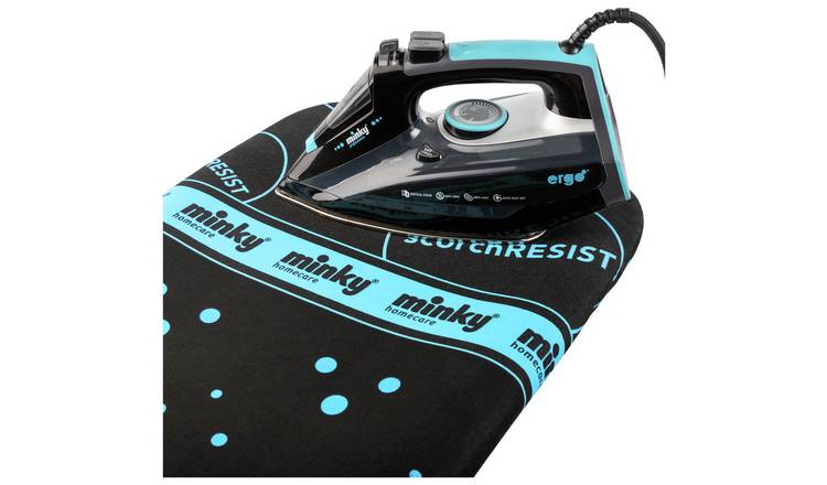 Minky 122x38cm Scorch Resist Ironing Board - Black