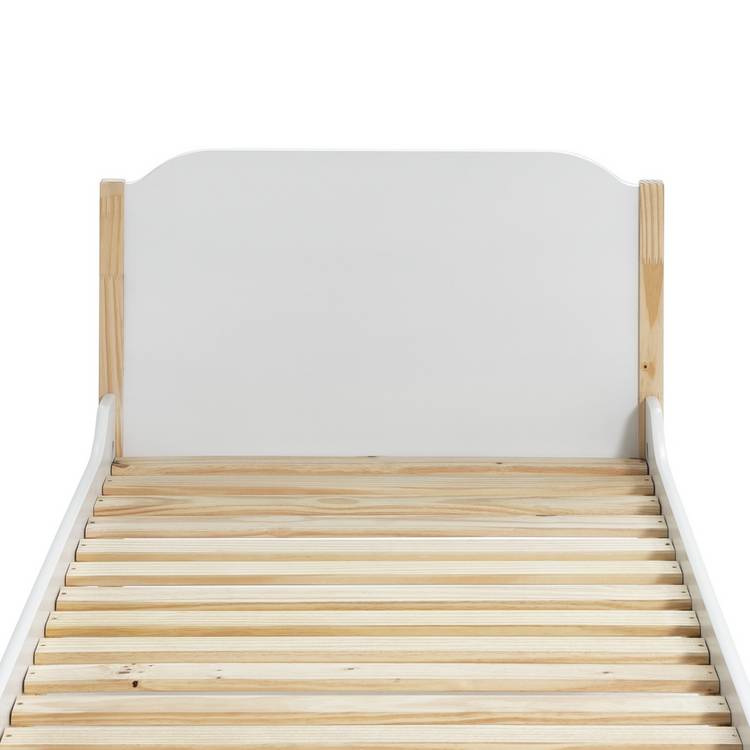 Habitat Nico Single Bed Frame With Mattress - White & Pine