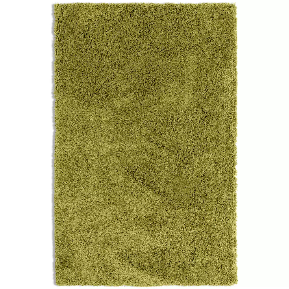 Habitat Noodle Plain Olive Shaggy Rug - 80x150cm