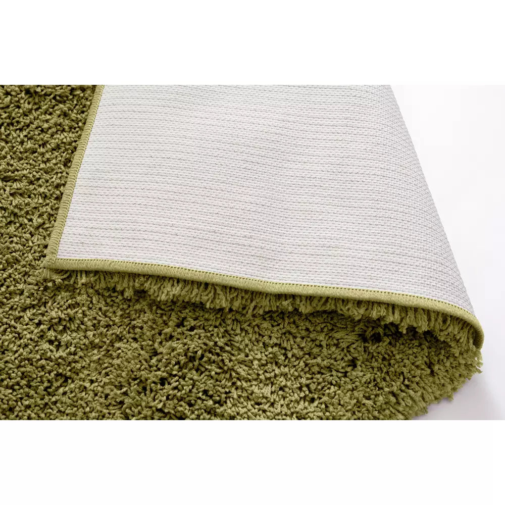 Habitat Noodle Plain Olive Shaggy Rug - 80x150cm