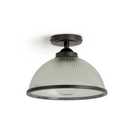 Habitat Eumee Pressed Glass Flush Ceiling Light - Gunmetal