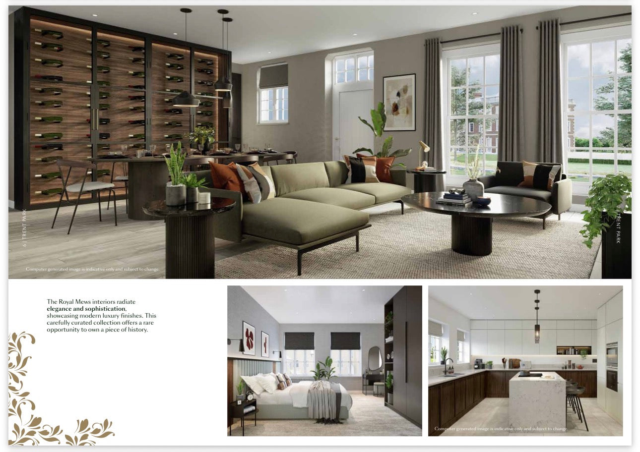 Trent Park — 1 2 3 4 and 5 Bedroom Family Homes — Luxury Town Houses — Apartments — Duplexes — Historic Country Estate — Modern Wellness Amenities — Enfield London — New ✨