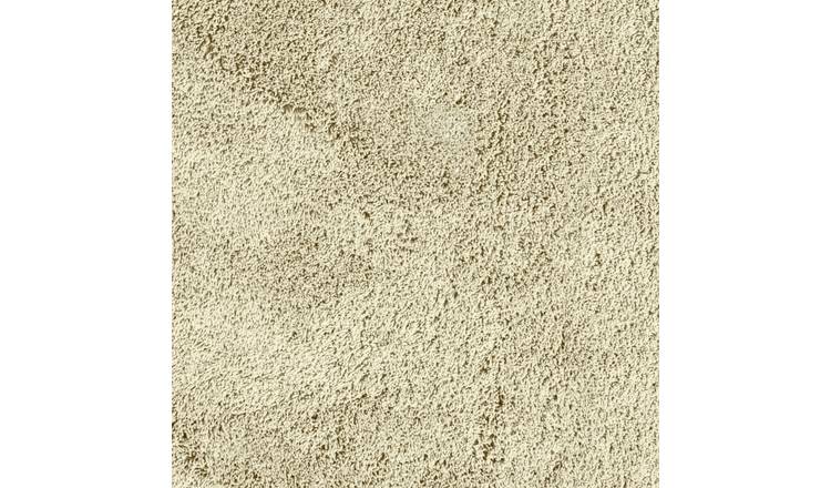 Habitat Noodle Plain Cream Shaggy Rug - 80x150cm