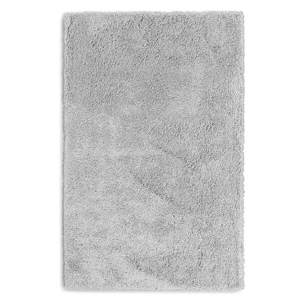 Habitat Noodle Plain Grey Shaggy Rug - 80x150cm