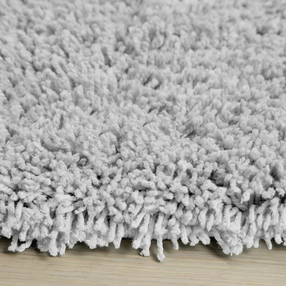 Habitat Noodle Plain Grey Shaggy Rug - 80x150cm