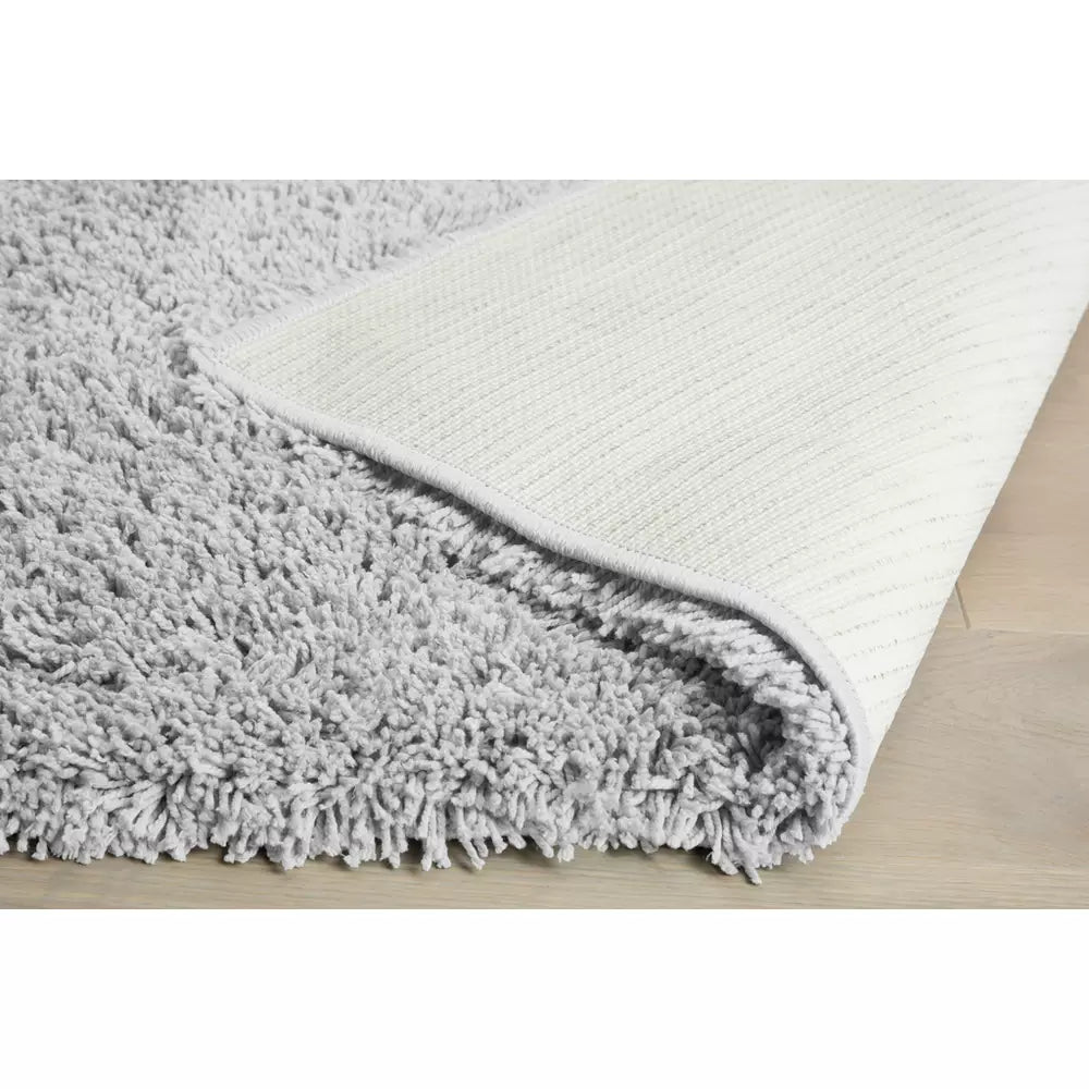 Habitat Noodle Plain Grey Shaggy Rug - 80x150cm