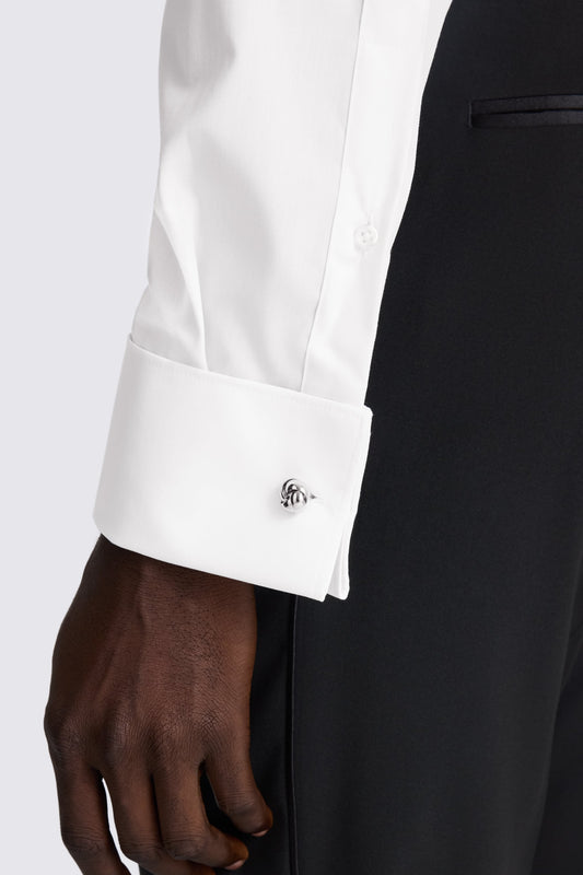 Tailored Fit White Marcella Wing Collar Dress Shirt