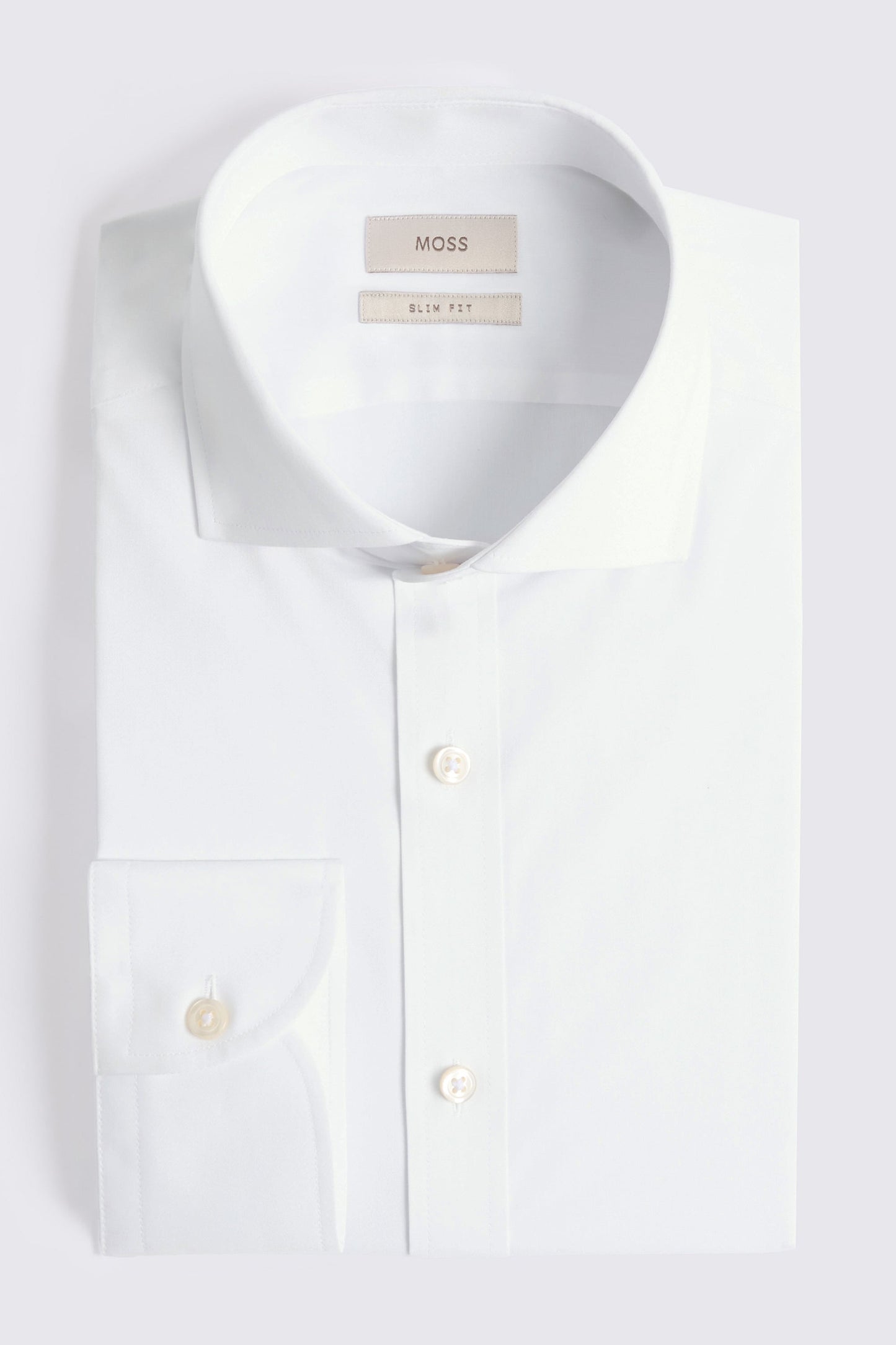 Slim Fit White Stretch Shirt